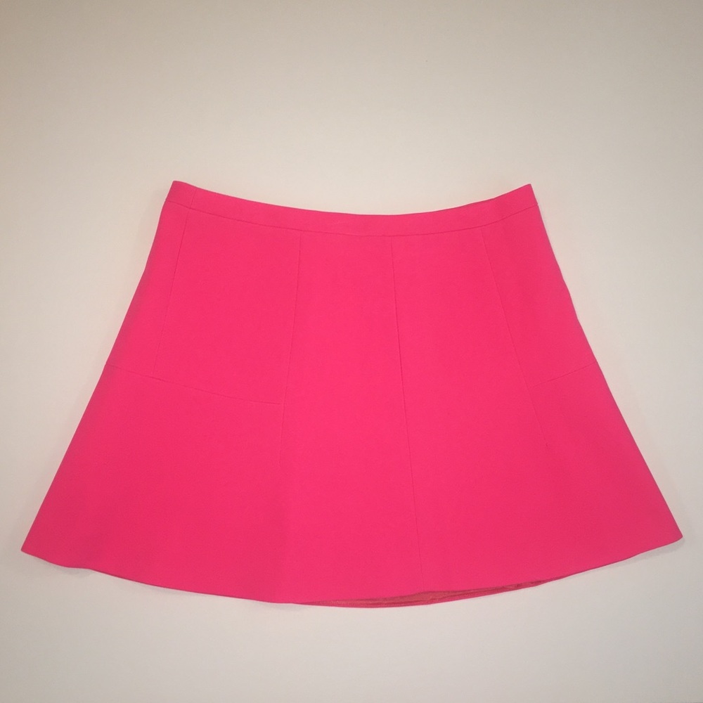 J Crew flared skirt. Neon Pink.
